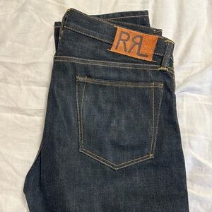 RRL Double RL slim fit selvedge rigid denim 32x32